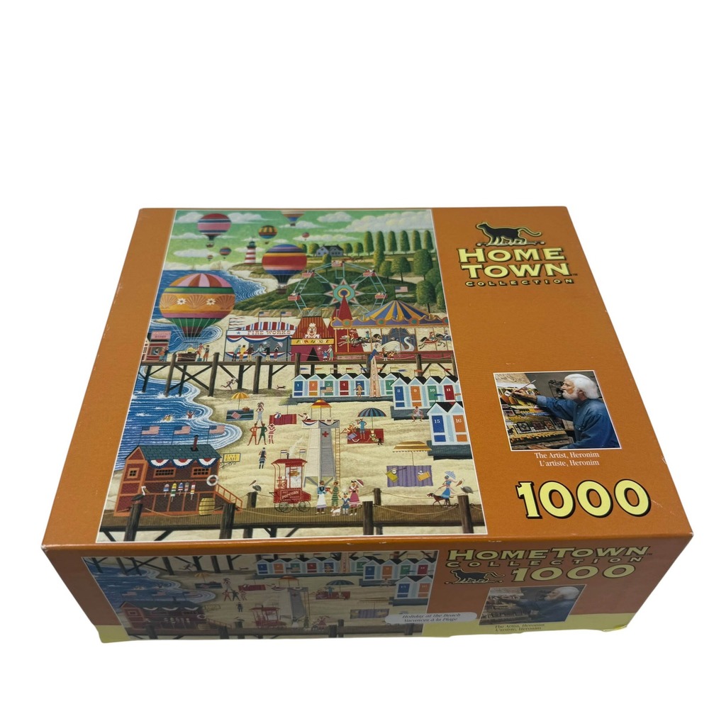 Hometown Collection Heronim Holiday at the Beach 1000 Piece Puzzle UNCOUNTED